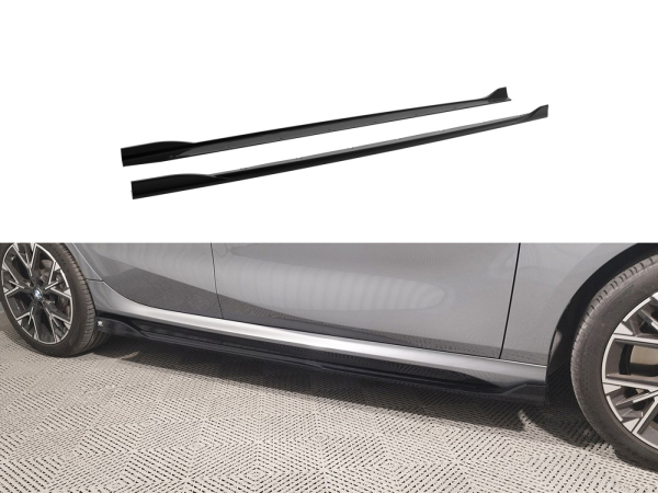 Seitenschweller passend für BMW 1er F70 M-Paket 24- in GLANZ SCHWARZ