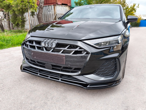 Frontspoiler passend für Audi A3 S-Line S3 Limousine Sportback 8Y 2024- in GLANZ SCHWARZ