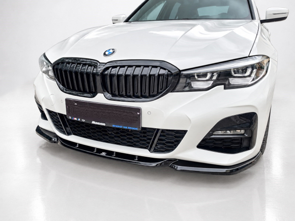 Frontspoiler passend für BMW 3er G20 G21 18-22 M-Paket in GLANZ SCHWARZ