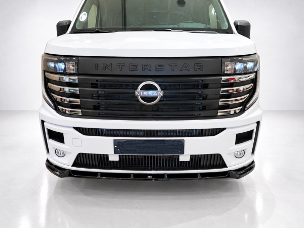 Frontspoiler V2 passend für Renault Master und Nissan Interstar 2024- in GLANZ SCHWARZ