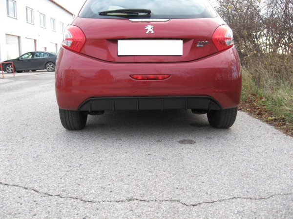 Heckdiffusor Diffusor Ansatz passend für Peugeot 208 -6/19 ohne Endrohr