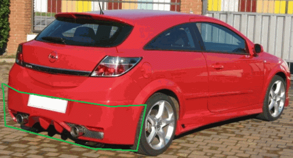 Heckdiffusor Diffusor Ansatz Heckschürzenansatz passend für Opel Astra H GTC nicht OPC