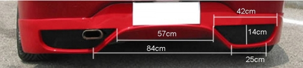 Heckdiffusor Diffusor Ansatz Heckschürzenansatz passend für Alfa GTV/Spider 94-05
