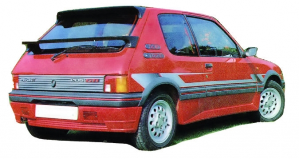 Heckdiffusor Diffusor Ansatz Heckschürzenansatz passend für Peugeot 205