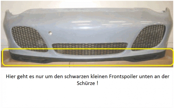 Frontspoiler zu Frontschürze passend für Porsche 996 Serie II Carrera 4S und Turbo