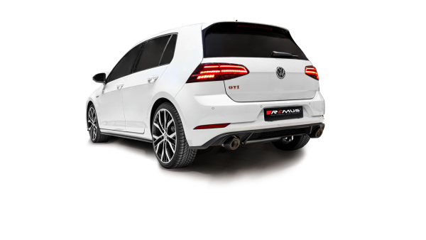 REMUS 2-Rohr OPF-Back Abgasanlage für VW Golf 7 GTI 245 Performance und GTI TCR incl Endrohre