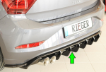 Rieger Heckdiffusor Diffusor für VW Polo GTI AW FL GLANZ SCHWARZ 88301